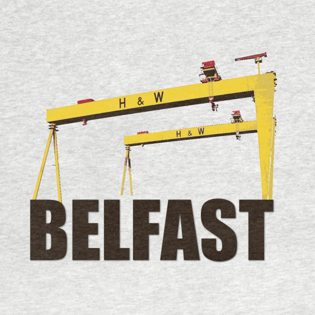 Harland and Wolff cranes Belfast by firelighter